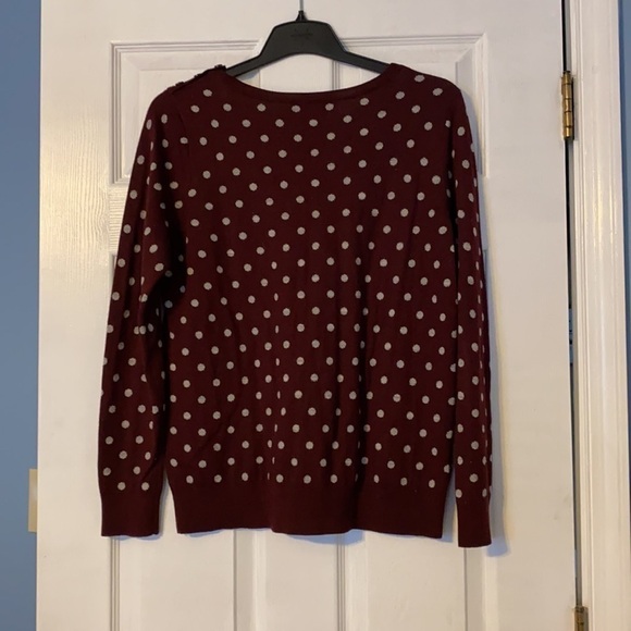 𝅺loft women’s polka dot sweater; size large - Picture 5 of 5